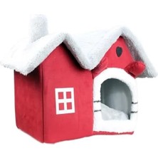 Calperia Kedi Yatağı, Derin Uyku Için Yumuşak Tasarım, Kırmızı