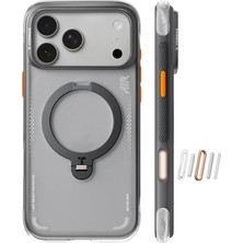 Torras Apple (iPhone 17 Pro) O Stand Spin Air Serisi Magsafe Kılıf - Siyah