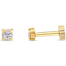 Makdis Pırlanta 0.03 Karat Tektaş Pırlanta Piercing