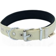 Esranın Dünyası Softlu Köpek Boyun Tasması 3 cm 42 Cm-50 cm Haki