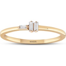 Makdis Pırlanta 0.05 Karat Baget Pırlanta Yüzük