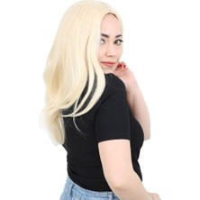 Esranın Dünyası Kahkülsüz Fiber Sen Orta Boy Düz Peruk / Platin