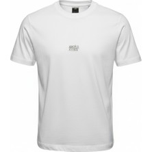 Jack & Jones Jack&jones Breeze Front Print Crew Neck Erkek Beyaz Tişört