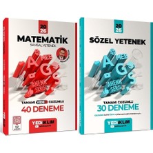 Anla Kazan Yayınları Yeni Ags - Yediiklim 2026 Meb-Ags Matematik Sayısal +Sözel Yetenek 40+30 Deneme 2 Li Set Ahenk Serisi - Mehmet Bilge Yıldız Yediiklim Yayınları