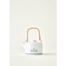 PremiumPort Beyaz Porselen Demlik 850 Cc, Şık ve Dayanıklı Çay Demleme Aracı