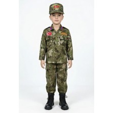 Single Sword Unisex/Erkek/Kız Çocuk Polis-Asker Kıyafeti Elbisesi Üniforma Takımı Kostüm Mehmetçik(TSK 1-2 Yaş)