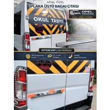 Otokap Universal Opel Movano 2024-2026 Plaka Üstü Bagaj Çitası Paslanmaz Krom Aksesuar