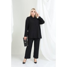 Şuranur BÜRÜMCÜK KUMAŞ GÖMLEK PANTOLON TAKIM M-6XL