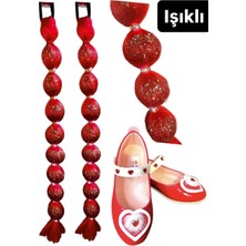 3b Kids Kırmızı ışıklı Bubble Saç +Kırmızı Babet Seti 29 Ekim 23 Nisan Yılbası Gösteri Parti Davet Düğün