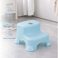 Babyjem Kaydırmaz Bebek Katlı Basamağı Soft Mavi