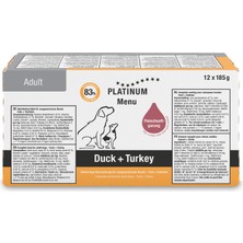 Platinum Ördekli ve Hindili Yaş Köpek Maması 185GR