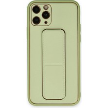 Eco Port Apple Iphone 11 Pro Max Kılıf Coco Deri Standlı Kapak - Su Yeşili