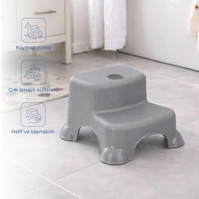 Babyjem Kaydırmaz Bebek Katlı Basamağı Gri