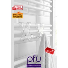 PFU Pratik Faydalı Ürünler Havlupan Askısı | Kalorifer Askısı | Bez Havlu Askısı | Banyo Petek Askısı - 2 Li