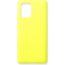 Eco Port Samsung Galaxy A91 / S10 Lite Kılıf Nano Içi Kadife Silikon - Sarı