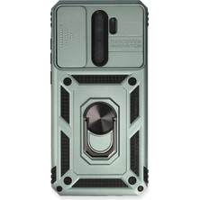 Morado Se siente Perfecto Xiaomi Redmi Note 8 Pro Kılıf Pars Lens Yüzüklü Silikon - Yeşil