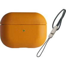 Eco Port Apple Airpods 3 (3.nesil) 405 Deri Kılıf - Turuncu