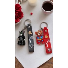 Famemus Accessory 2 Li 3D Çizgi Film Karakterli Anahtarlık Seti – Tom & Jerry Çanta Aksesuar