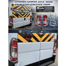 Otokap Universal Citroen Jumper 2014-2026 Uyumlu Abs Krom Stop Çerçevesi Takım