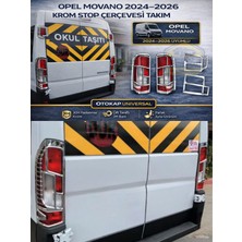 Otokap Universal Opel Movano 2024-2026 Uyumlu Abs Krom Stop Çerçevesi Takım