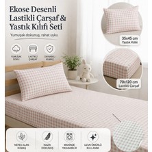 Ozz Baby  Park Beşik %100 Pamuk Cotton Çocuk & Bebek Çarşafı lastikli (70X120X16CM)1 Adet Fermuarlı Yastık Kılıfı (35X45)