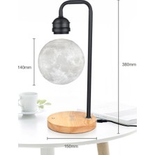 Eco Port XF02 Ay Görünümlü Kablosuz Şarj Özellikli Gece Lambası - Siyah