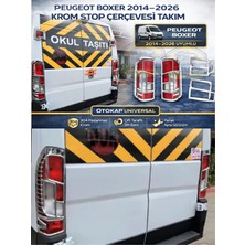 Otokap Universal Peugeot Boxer 2014-2026 Uyumlu Abs Krom Stop Çerçevesi Takım