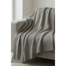 Nart Home %100 Pamuk Dama Desenli Tek Kişilik Pike Gri 160X230