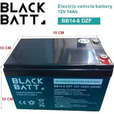 Akü - 12V 14AH  - BLACK BATT - BB14AH-6DFZ