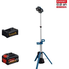 Bosch Glt 18V-5000 1x8 Ah Expert Akülü Kule Tip Şantiye Projektörü 5000 Lm
