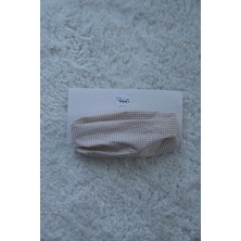 Ekose Desen Lastikli Kadın Bandana