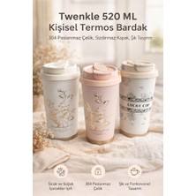 Twenkle 520 ml Kişisel Termos Bardak – 304 Paslanmaz Çelik, Sızdırmaz Kapak, Şık Tasarım