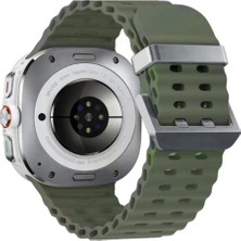 Pileli Store Pilelistore   Watch 7 Ultra KR417 Rug Silikon Kordon - Koyu Yeşil
