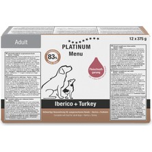 Platinum Iberico ve Hindili Yaş Köpek Maması 375GR