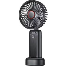 EHZ Teknoloji YF10 Telefon Tutucu Özellikli ve 10W Type-C Çıkışlı Masaüstü 4000 Mah Powerbankli Soğutma Fanı - Siyah