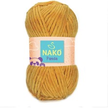 Nako Panda Kadife Ip Hardal 3086 5 Adet Örgü Ipi