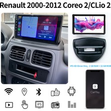 SBAID Renault 2000-2012 Coreo 2/clio 2 9 Inç/hasarsız Montajlı Teyb/hd Ekran Navigasyon/kablosuz Carplay Android Auto