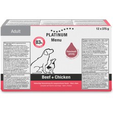 Platinum Sığır Etli ve Tavuklu Yaş Köpek Maması 375GR