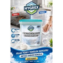Hygrex Beyaz Sabun Kokulu Islak Kova Mendil Yüzey Temizlik Havlusu 250 Adet Tüm Yüzeyler Islak Mendil Kovası Temizlik Bezi Easy Clean