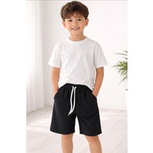Gny Giyim Erkek Çocuk Pamuklu Penye T-Shirt Şort Takım Alt Üst Yazlık Set