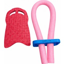 Alizon Yüzme Tahtası - Havuz Makarnası 3lü Set - Kırmızı-Pembe