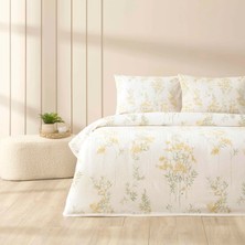 Taç Baskılı Avielle Queen Size Pike Takımı Sarı