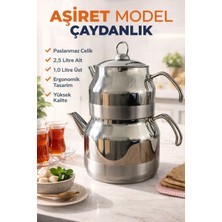 PremiumPort Şık ve Dayanıklı 4,5 L Paslanmaz Çaydanlık, Şık Tasarımıyla Mutfağınıza Zarafet Katın