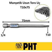 Platin Hırdavat Bist Torx Uç Manyetik T10X75 mm 20 Adet  PLT28000551