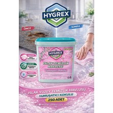Hygrex Yumuşatıcı Kokulu Islak Yüzey Temizlik Islak Kova Mendil Havlusu 250 Adet Tüm Yüzeyler Islak Mendil Kovası Easy Clean