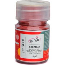 Dr. Gusto Su Bazlı Toz Gıda Boyası Kırmızı 10 gr – Yoğun Renk Veren Pastacılık Boyası