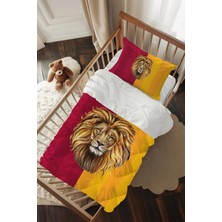 Talia Home Sarı Kırmızı Aslan Desenli Bebek Beşik Uyku Seti TLABG-318