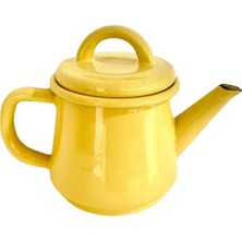 PremiumPort Büyük Boy 900 ml Emaye Limon Temalı Demlik, Şık ve Kullanışlı Tasarım