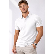 QS Erkek Polo Yaka Düz Tişört  Terletmez Rahat Slim Fit Kumaş