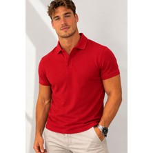 QS Erkek Polo Yaka Düz Tişört  Terletmez Rahat Slim Fit Kumaş